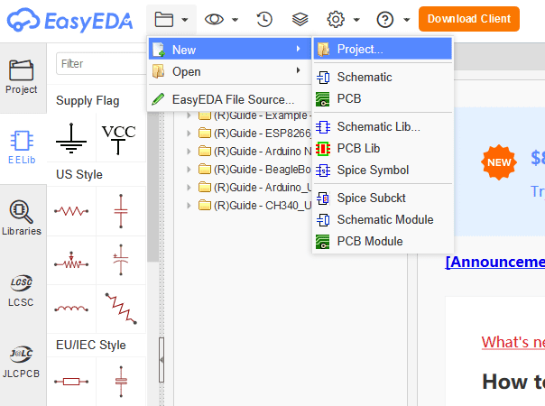 EasyEDA Online PCB Design