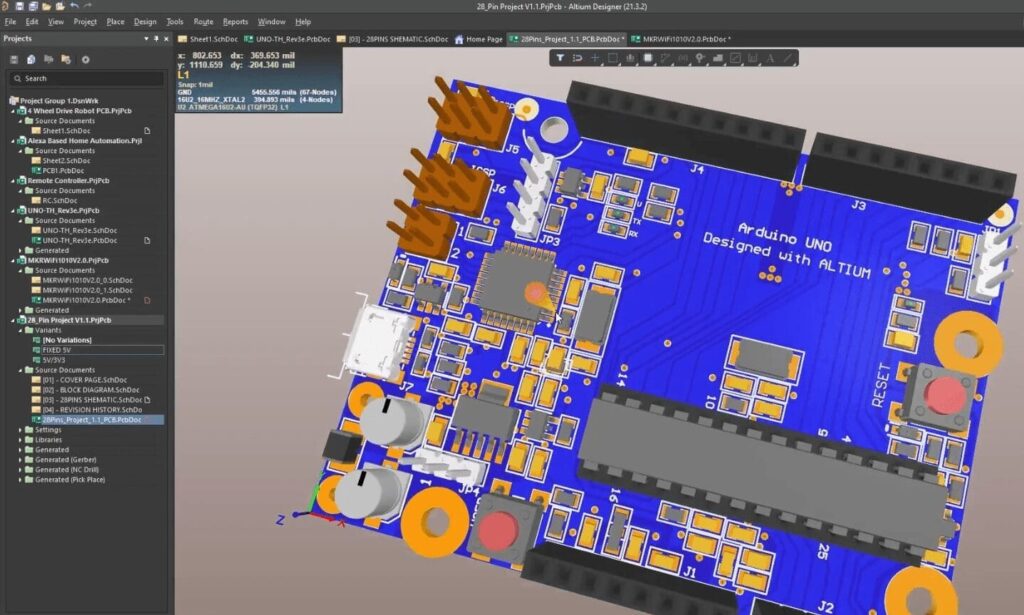 An Arduino Board Designed with Altium