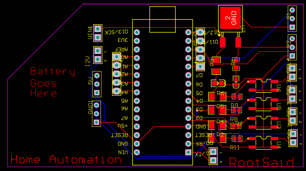 Alexa Home Automation System PCB Layout 