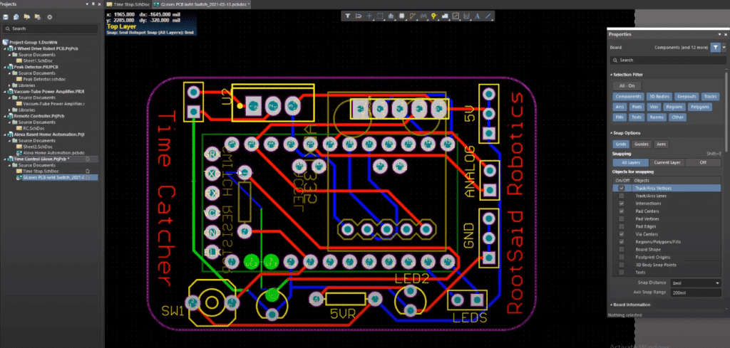 Time Catcher PCB Layout