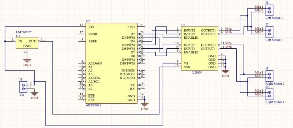 Creating a Telepresence Robot - Circuit using L298N