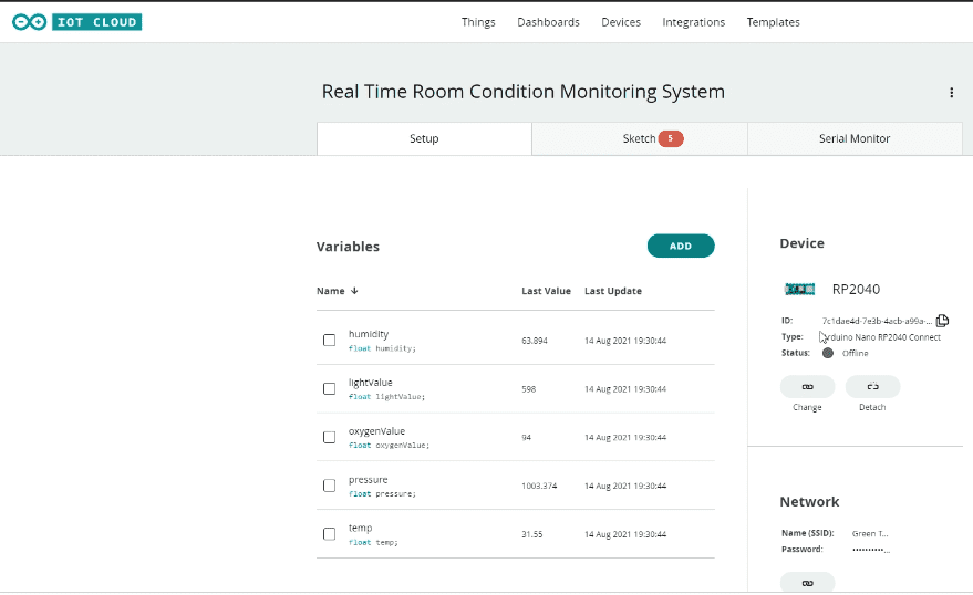 Arduino IoT Cloud Project