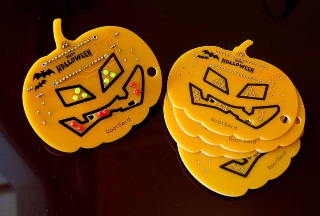 Assembled PCB Pumpkin