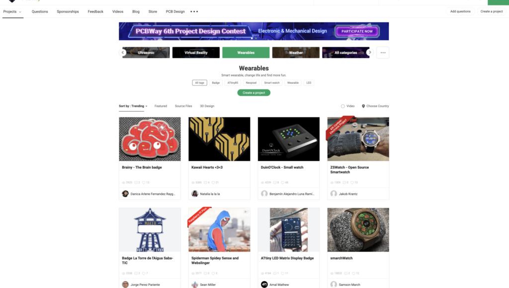 PCBWay Wearable Electronics Community