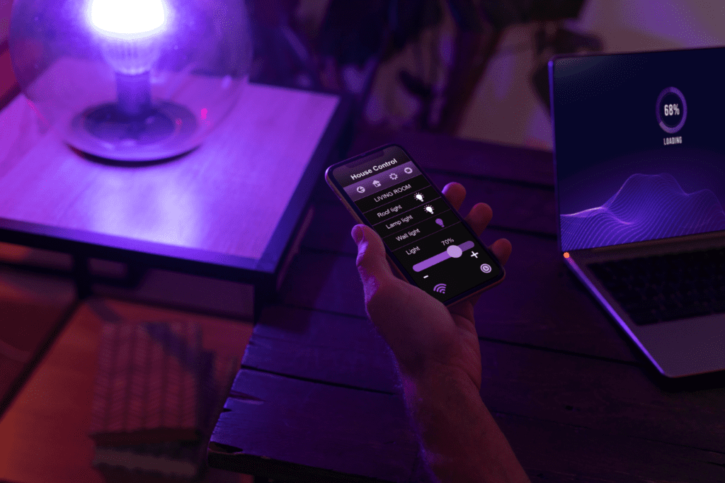 5. Smartphone-Controlled LED Lighting System