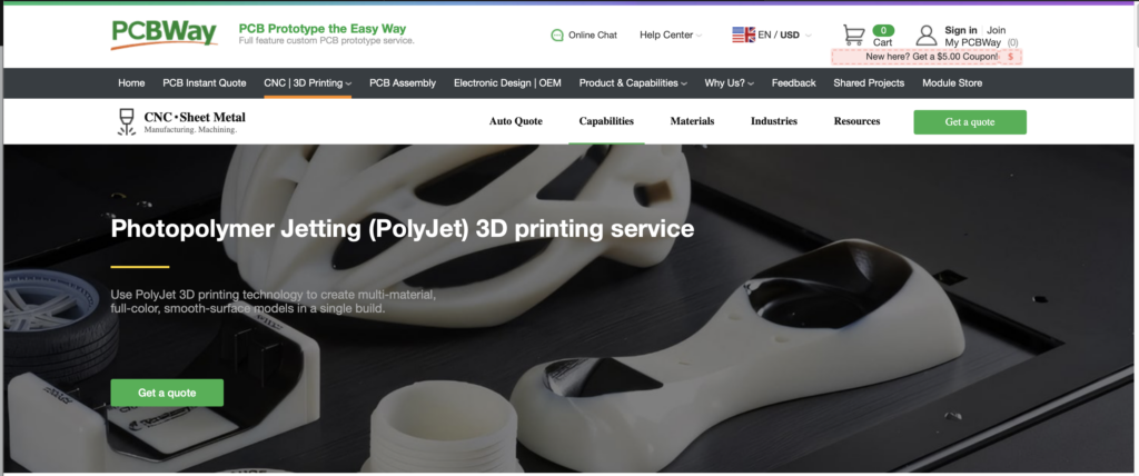 PCBWay in PolyJet 3D Printing