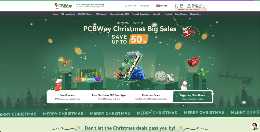 PCBWay Christmas Offers